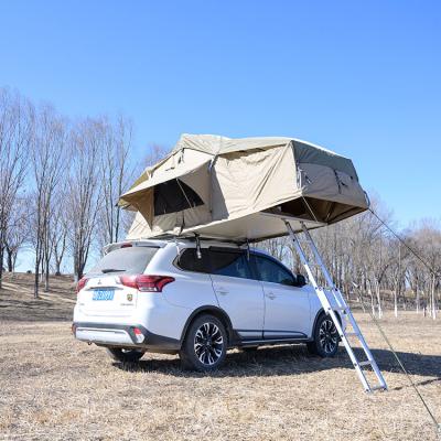 China Auto Aluminum Car Roof Waterpoof Camping Clam Shell Canvas Top Tent for sale