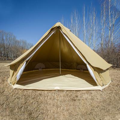 China Double Layer Cotton Canvas 6m Tent Sahara Teepee Yurt Portable Glamping Camping Bell Tent for sale