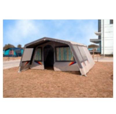 China Stake Tube Type Durable Double Layers Tent 6 Person Waterproof Durable Canvas Family Tents for sale