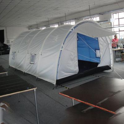 China Portable Ripstop Polyester Cotton Glamping Emergency Survival Disaster Relief Modular Tunnel Tent for sale