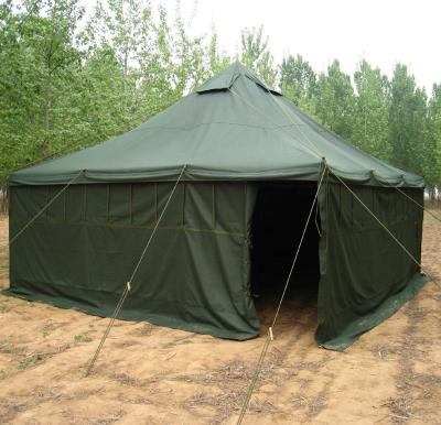 China Tube type tent stake high quality outdoor waterproof poly cotton canvas camping army winter tent for sale