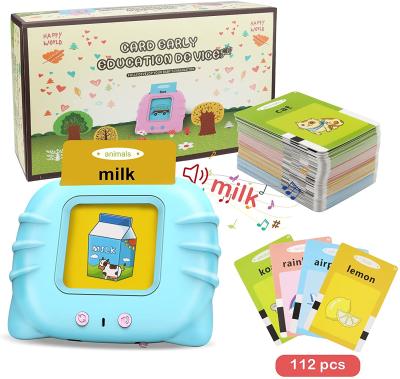 China Develop children's intelligence and linguistic abilities custom language bilingual 112 pcs sound early education talking electronic interactive kids english card device for sale