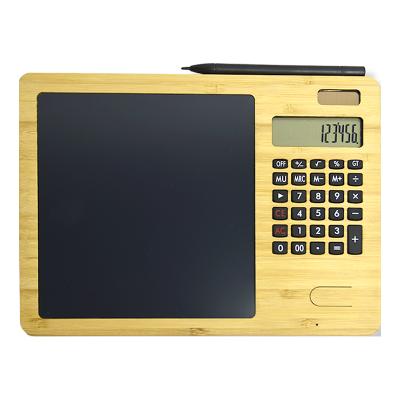 China Environmentally Friendly Bamboo Creative Products Calculator LCD Writing Tablet for sale