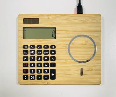 China Charger Combination of Wooden Calculator and Quick Charging Wooden Docks for Wooden Wireless Charger for iPhone 12 and 12 Pro for sale