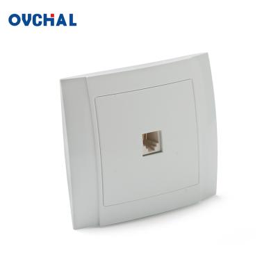 China OUCHI Residential / General Purpose Buy Now 91*81 mm Recessed Wall Telephone Outlet Power Socket for sale