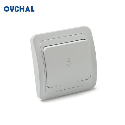 China OUCHI 250V 10A 1 Strip Dual Control ABS Panel Push Button Residential Electric Wall Switch for sale