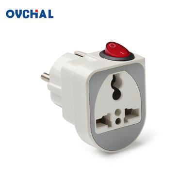 China OUCHI Style 2 Pin Electrical Plug 250V Residential / General Purpose European Power Adapter for sale