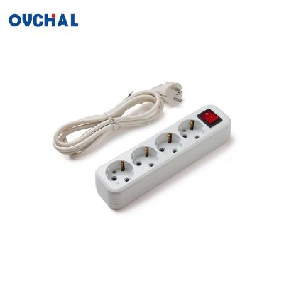 China OUCHI Universal 4 Way Residential / General Purpose Electric Power Extension Multiple Socket Outlet for sale