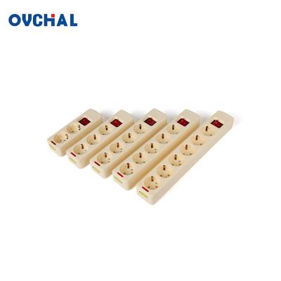 China Multi Pin 250V Style 2 OUCHI Socket European Residential / General Purpose Power Extension Cord With Switch for sale