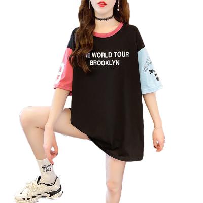 China Wholesale New Summer Anti-Wrinkle Casual Tops Women's T-shirts, Custom Printed Design Fashion Round Neck T-shirts Women, Graphic Tees for sale