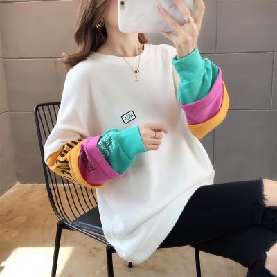 China 2021 Customized Women's Sweater Letter Sweater Oversized Sweater Casual Sweater Anti-shrink Hoodie for sale