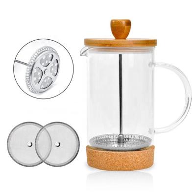 China New Viable Factory Design Water Jug BPA Free Tea Gift Set Bamboo Lid Coffee Press Maker for sale