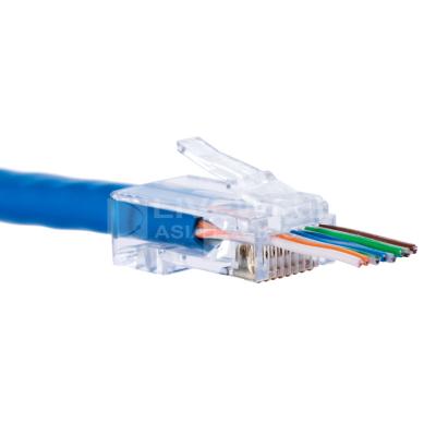 China PC Made in Taiwan Cat5e UTP Unshielded RJ45 Passthrough Connector for sale