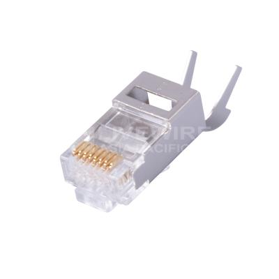 China New PC Modular Ethernet CAT6a Plug 8P8C Pass Through RJ45 Connector for sale