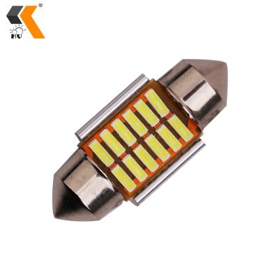 China Automotive industry HOLY car interior canbus led festoon 31mm reading 4014 12smd DC12v festoon dome bulb for sale