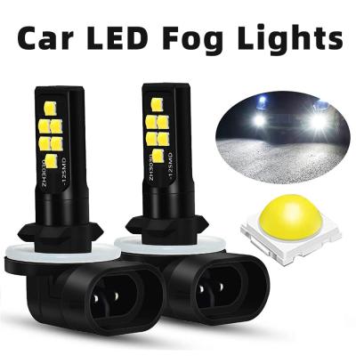 China H4 SAINT H7 H8 H11 9005 9006 LED Fog Lights For Car DC12V 3030 White 12SMD H8-3030-12SMD Lamp for sale