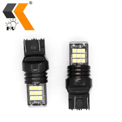 China T20 led SAINT 7443 led brake light bulb 12V 24SMD 3030 dual color led canbus tail error free led bulbs T20 for sale