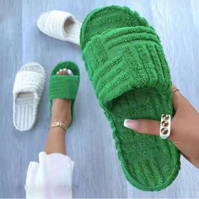 China Hot Selling Lighted Shoes Safe Slippers Shoes Wholesale Women Sandals Slides Home Juicy Fluffy Slippers For Women for sale