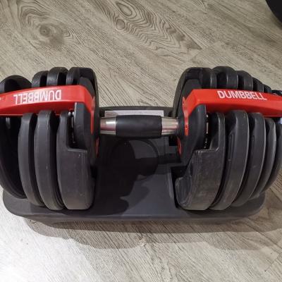 China Eco-friendly Gym Equipment Fitness Equipment Factory Dumbbell 25kg Adjustable Dumbbell Set for sale