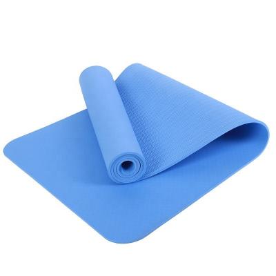 China Custom Eco-Friendly Fitness Equipment Application PVC Logo Mat PVC Logo Tape Double Layer Low Price Yoga Mat For Exercise for sale