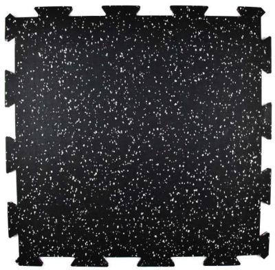 China Environmental Friendly Interlocking Gym Rubber Tiles Gym Flooring For Indoor High Density With EPDM Dots Mats for sale