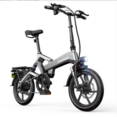 China Magnesium Alloy Folding Bicycle New Model Electric Power Assisted Magnesium Alloy Lithium Battery City E Bike Ultra Light Electric Bikes for sale