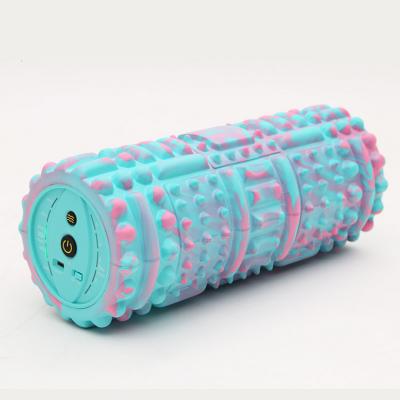 China Custom Electric Vibrating Yoga Exerciser Fitness Yoga Massager Eva Foam Roller Gym Equipment For Muscles for sale