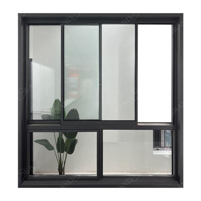 China Sliding Customized Waterproof Stained Glass Aluminum Window Windproof Kitchen Balcony Sliding Windows For House for sale