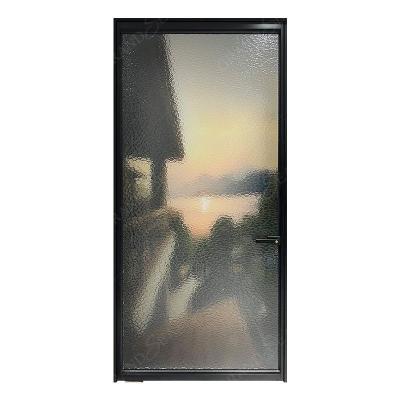 China Grandsea top grade windproof interior frosted glass pivot doors for modern bathroom aluminum frame pivot door for sale