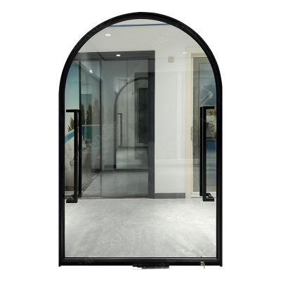 China Grandsea 2023 New Design Windproof Interior Single Arched Pivot Glass Entry Door Customized Modern Pivot Door for sale