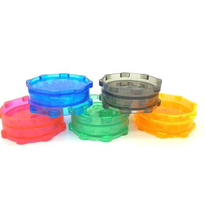 China Safety 2022 Wholesale Portable Herb Grinder 2 Layers Herb Grinder Custom Plastic Herb Grinder Accessories Tobacco for sale