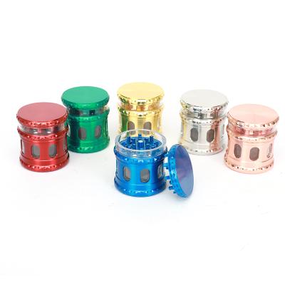 China Zinc Metal Herb Grinder 2021 New Design High Quality Zinc Herb Grinder Portable Manual Tobacco Accessories for sale