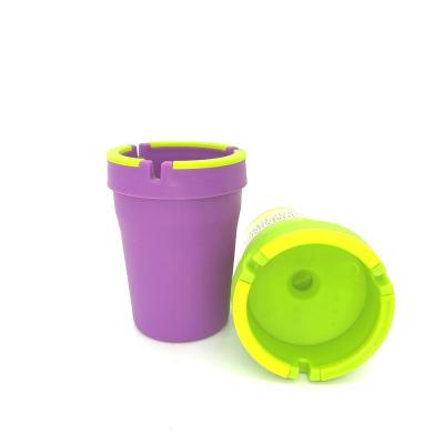 China New Style Custom Made Stylish ABS Plastic Ashtray Portable Cheap Butt Bucket Ashtray For Car for sale