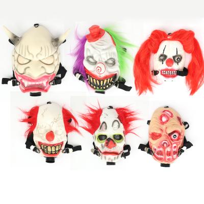 China Scary Mask Hookah Shisha Party Costume Gas Hookah Tubes Clown Full Face Gas Smoking Pipe for sale