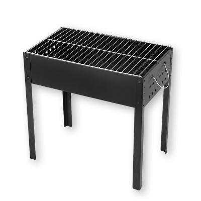 China OEM Easily Assembled Folding Rectangle Outdoor Camping BBQ Black BBQ Grills Portable Charcoal Grills for sale