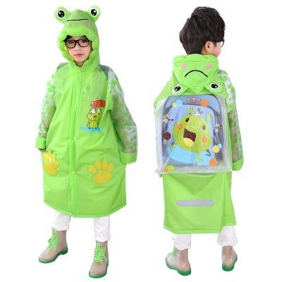 China Bachelorette Waterproof Clothes Kids Raincoats Kids Waterproof Raincoat With Schoolbag Manufacturer for sale