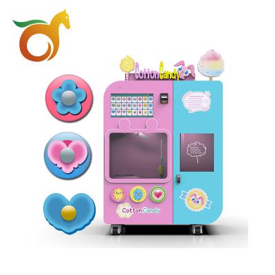 China Customization Accepted Multi Surface Cotton Cotton Tongue Work High Efficiency Commercial Candy Floss Vending Machine for sale