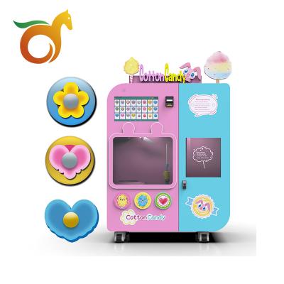 China Customization Accepted High Efficiency Cotton Candy Floss Auto Cleaning Fairy Clean Vending Machine For Cinema for sale