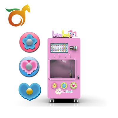 China Customization Accepted Small Size Highly Interactive Soft Shopping Cotton Candy Floss Cart Automatic Cleaning Machine for sale