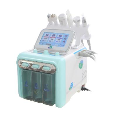 China 6 in 1 Aqua Hydra Peeling Dermabrasion H2o2 Small Bubble Facial Care Hydro Facial Cleaning Machine NB-02-1 for sale