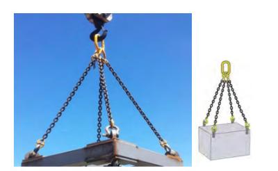 Κίνα DNV 2.7-1 Type Wire Rope Lifting Sling Assembly, 4 Leg Wire Rope Sling 12.5 Tonne προς πώληση