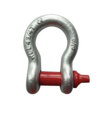 Cina VOLONTÀ a 0,75 pollici una vite Pin Bow Shackle, dispositivo d'ancoraggio da 4,75 tonnellate dell'arco dell'ancora in vendita