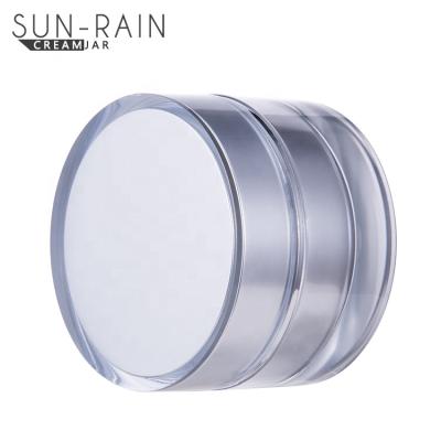 China Cosmetic hot sale transparent empty airless cream jar for luxury cosmetic sets round luxury cream jar for sale