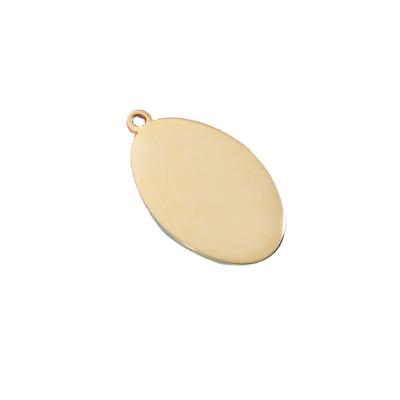 China Brand New Empty Mirror Boutique Stainless Steel Logo Oval Charm Pendant Keychain Empty Custom Mirror Environmental Friendly Polished Accessories NEC for sale