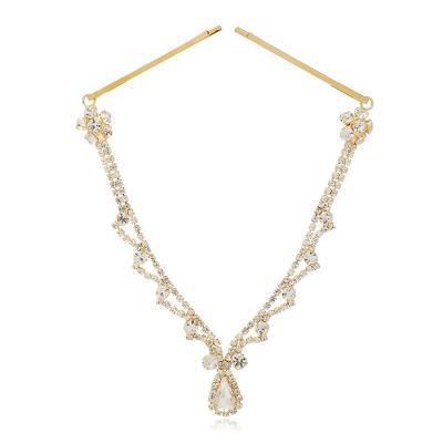 China Indian Princess Hair Accessories Environmental Protection Rhinestone Drop Classic Hair Dangle Chain for sale