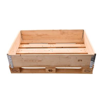 China Hot Selling Corrosion Protection Collar Wood Pallet 4-Way Single Face Pallet Board Box for sale