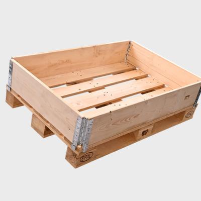 China Corrosion protection pine coaming box pallets collar high quality imported foldable wooden pallet for sale