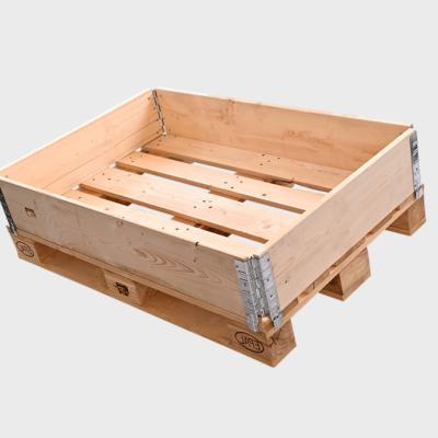 China Corrosion Protection Factory Supply Hinge Connect Stackable Pallet Collar Wooden Pallet for sale