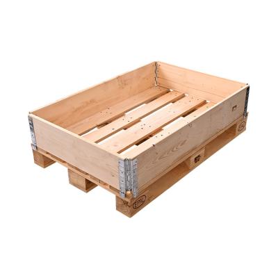 China Hot Selling Collapsible Corrosion Protection Solid Wood Collar Pallet Box Wood With Cheap Price for sale