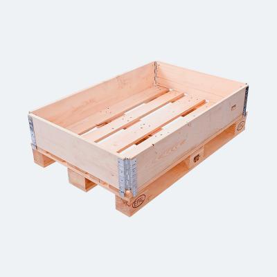 China Corrosion Protection Factory Supply Shipping Crate Container Pallet Collar With Galvanized Hinge Warehouse Pallet for sale